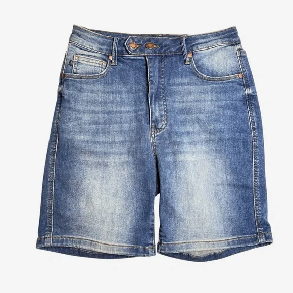 Judy Blue High Waist Tummy Control Double Button Jean Shorts 150269 - Picture 1 of 9